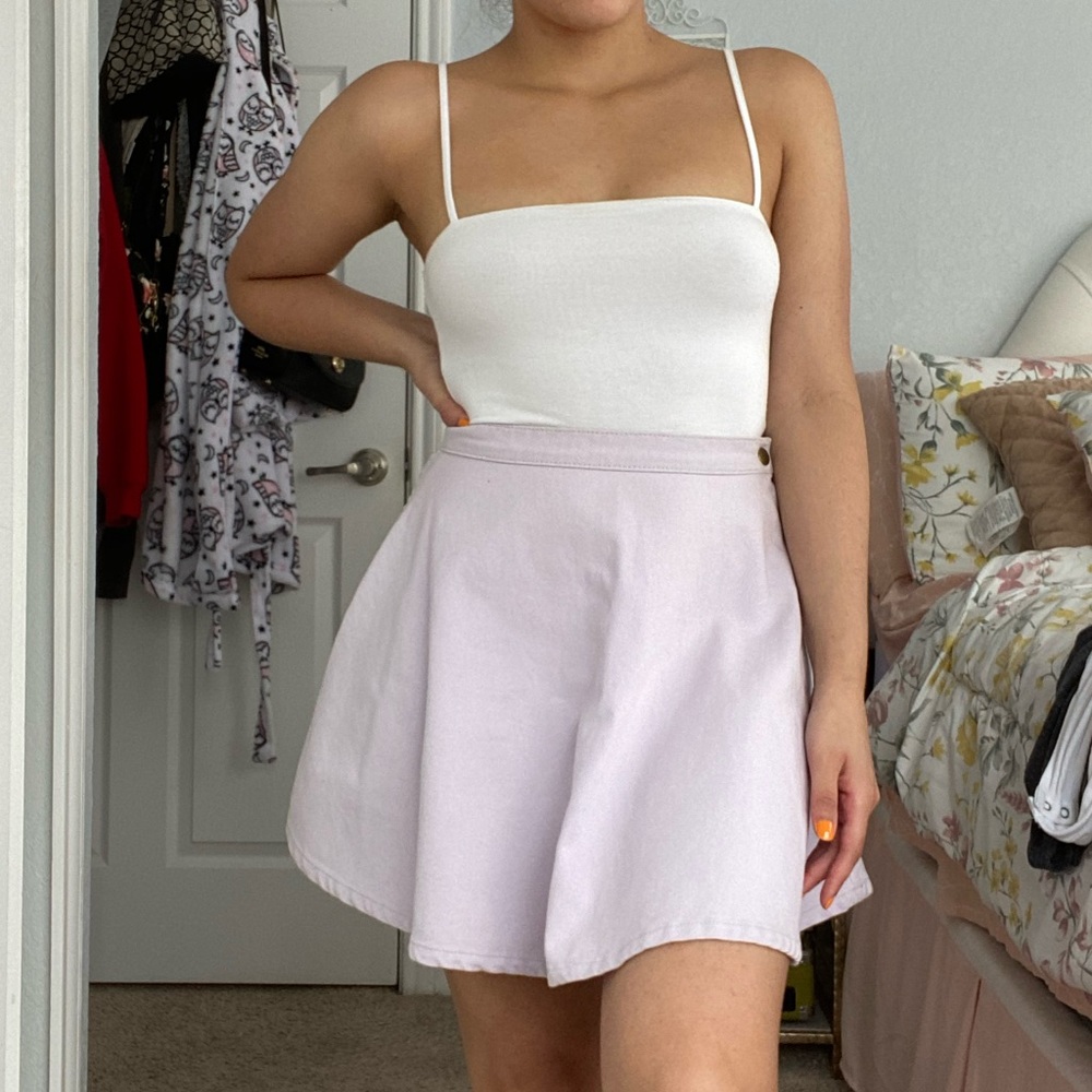 American apparel denim pastel circle skirt